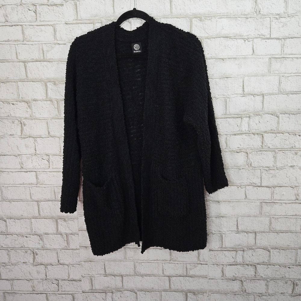 bobeau cozy black cardigan sweater